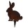 Gartenstecker Niedlicher Hase sitzend 22x14 cm im Rost Design - Blumenstecker Osterhase für den Garten, Frühlingsdeko, Gartendeko Ostern, Rostfigur