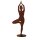 Dekofigur Yoga Mädchen Eva in Baum Pose H:29 cm im Rost Design - Yogafigur, Wellness, Lebensenergie und Wohlbefinden als Gartendeko, Rostfigur
