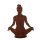 Dekofigur Yoga Mädchen Svenja in Lotus Pose H:15 cm im Rost Design - Yogafigur, Wellness, Lebensenergie und Wohlbefinden als Gartendeko, Rostfigur