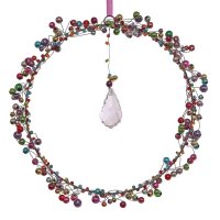 Perlenkranz mit Kristall zum Aufhängen D:20 cm...