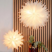 Stella-Dalia handgemachter Leuchtstern aus Papier D:40 cm in grau - Stella Lightz Papierblüte, Papierblume, Hängedekoration, Moderner Deko Stil, Dekoration Frühjahr Sommer, Geschenkidee