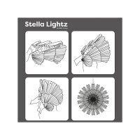 Stella-Dalia handgemachter Leuchtstern aus Papier D:60 cm in weiß - Stella Lightz Papierblüte, Papierblume, Hängedekoration, Moderner Deko Stil, Dekoration Frühjahr Sommer, Geschenkidee