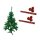 Künstliche Tanne 150 cm inkl. 20 roten Baumkugeln - künstlicher Weihnachtsbaum