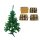 Künstlicher Weihnachtsbaum 150cm inkl. 35 goldenen Glas Baumkugeln - PREMIUM QUALITÄT - Künstliche T