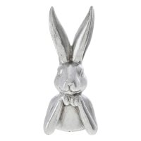 Dekofigur Büste Hase mit Armen, silber H: 15 cm -...