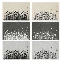 Tischset Blumenwiese aus Filz (6er Set) - Platzmatte...