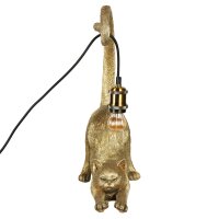 Tischleuchte Lampe Katze 50x33 cm antik gold Shabby Chic...