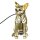 Tischleuchte Lampe Hund Chihuahua 28x12 cm antik gold Shabby Chic Look - Leuchte, Tischlampe, Moderner Deko Stil, Tierleuchte