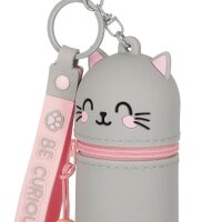 Legami Münztasche mit Schlüsselanhänger Mini Kawaii KATZE Kitty - Schlüssel Anhänger mit Aufbewahrungsbox, Schlüsselbund
