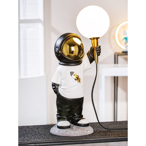 LED Tischleuchte Astronaut "Apollo" Mondlandung H:46,5 cm - Tischlampe Weltall, Lampe, Moderner Deko Stil , Geschenkidee