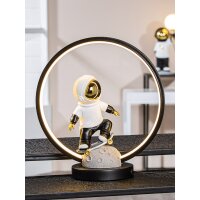 Tischleuchte Astronaut auf Skateboard im LED Ring H:33 cm...
