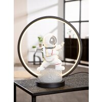 Tischleuchte Astronaut Karate Kämpfer im LED Ring...