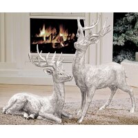 Stehender Hirsch "Raffael" silber H:56 cm -...