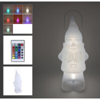 Solar LED Laterne Gartenzwerg weiß H:51 cm mit...