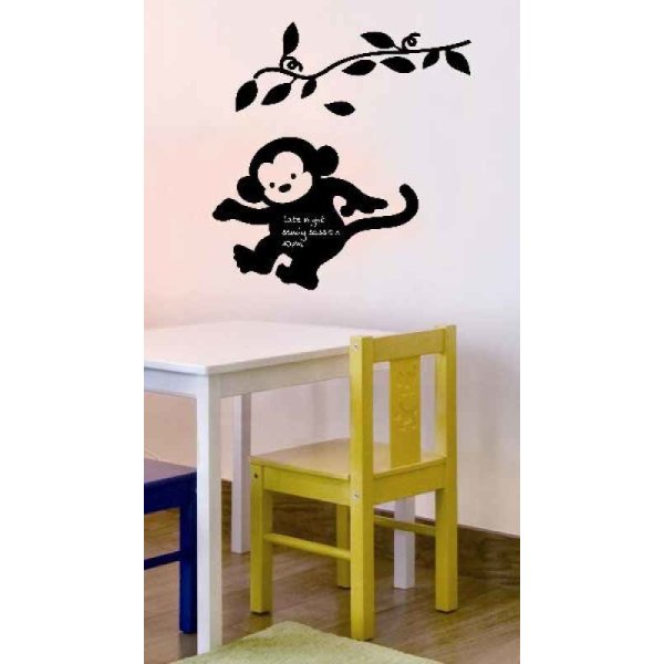 Kreidetafel-Folie Affe Tolle Deko Idee fürs Kinderzimmer (Wandsticker, Wandtatoo)