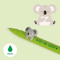 Legami Gelstift Lovely Friends KOALA - Gel Pen mit abnehmbarer Tier Deko, Stift , Schreibstift, Gelschreiber Bär