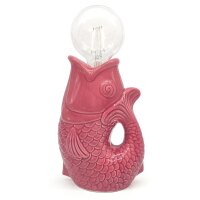 Lucia LED Tischleuchte Fisch, pink H:17 cm mit...
