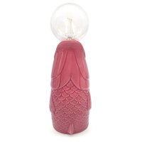 Lucia LED Tischleuchte Fisch, pink H:17 cm mit Keramiksockel, batteriebetrieben - Maritime Tischlampe, Lampe, Moderner Deko Stil maritim, Tierleuchte