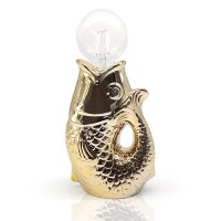 Lucia LED Tischleuchte Fisch, gold H:17 cm mit...