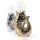 Lucia LED Tischleuchte Fisch, gold H:17 cm mit Keramiksockel, batteriebetrieben - Maritime Tischlampe, Lampe, Moderner Deko Stil maritim, Tierleuchte