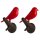 Wandhaken Kleiderhaken Vogel Spatz, rot braun  (2er Set) - Garderobenhaken, Deko Haken, Handtuchhalter, Garderobe Haken
