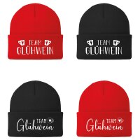 Mütze Team Glühwein (4er Set) schwarz,rot -...