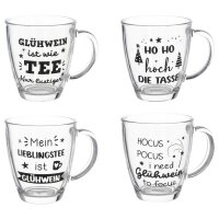 Glühwein Trinkglas mit Henkel Weihnachten...