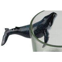 Blauer Wal mit Magnet - wirkt wie aus Glas schwimmend - 4...