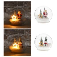 LED Glaskugel Weihnachtskugel X-MAS (2er Set) mit Stern,...