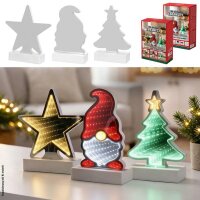 LED Leuchte Infinity Weihnachten H:21 cm (3er Set) -...