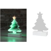 LED Leuchte Infinity Weihnachten H:21 cm (3er Set) - Weihnachtsbaum, Stern, Wichtel - LED Figur Weihnachten, moderner Deko Stil, Weihnachtsbeleuchtung
