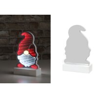LED Leuchte Infinity Weihnachten H:21 cm (3er Set) - Weihnachtsbaum, Stern, Wichtel - LED Figur Weihnachten, moderner Deko Stil, Weihnachtsbeleuchtung