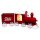 Weihnachtszug Polarexpress XL mit LED Lichterkette 66x27 cm rot-weiss aus Metall - Dekofigur Zug Dampflok, Adventsdeko, Winterdeko, Weihnachtsdekoration, Weihnachten, Deko Advent