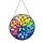 Fensterdeko Buntglas Sonnenfänger bunte Blume D:20 cm - Hängedeko, Buntglas Fensterbild, Fensterschmuck, Blumen Fenster Deko, Aufhänger, Gartendeko