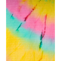 TIE DYE Hammam Strandtuch grün, gelb 180x100 cm - schnell trocknendes Handtuch aus recycelter Baumwolle - Strand Tuch, Badetuch, Strandlaken, Sonnentuch, Urlaub, Meer