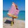 2-in-1 Hammam Strandtuch & Strandtasche NEON orange-staubrosa 180x100 cm - schnell trocknendes Handtuch aus recycelter Baumwolle - Strand Tuch, Tasche, Badetuch, Strandlaken