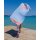 2-in-1 Hammam Strandtuch & Strandtasche NEON blau-grau 180x100 cm - schnell trocknendes Handtuch aus recycelter Baumwolle - Strand Tuch, Tasche, Badetuch, Strandlaken
