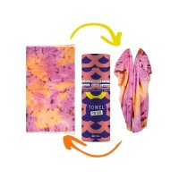 2-in-1 Hammam Strandtuch & Kimono TIE DYE lila-orange...