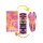 2-in-1 Hammam Strandtuch & Kimono TIE DYE lila-orange 180x100 cm - schnell trocknendes Handtuch aus recycelter Baumwolle - Strand Tuch, Tasche, Badetuch, Strandlaken