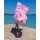 TIE DYE Wandelbares 2-in-1-Handtuch: Strandtuch & Kimono lila-orange 180x100 cm - schnell trocknendes Handtuch aus recycelter Baumwolle - Strand Tuch, Tasche, Badetuch, Strandlaken, Sonnentuch, Urlaub, Meer
