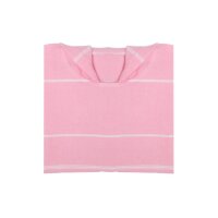 Kinder Poncho Strand- & Poolhandtuch IPANEMA pink 60x48 cm - schnell trocknendes Handtuch aus recycelter Baumwolle - Strand Tuch, Tasche, Badetuch, Strandlaken, Sonnentuch, Urlaub, Meer