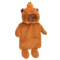 Wärmflasche Capybara mit Plüschbezug, 700 ml -...