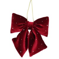 Baumschmuck Hänger Schleife, rot 14x15 cm -...