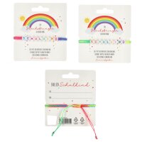 Armband Glücksarmband Schulkind in Regenbogenfarben - Glücksbringer Einschulung, Kinder Mutmacher Schule