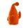Winkefigur Zwerg mit Stinkefinger **B-WARE** Orange beflockt H:20 cm - Winkezwerg, Zwerge mit Winke-Funktion, Frühlingsdeko, Frühling