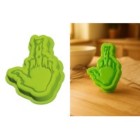 Backform Festtagsmuffel Mittelfinger 20x17 cm aus Silikon...