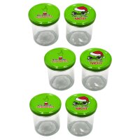 Einmachglas Muffel Weihnachten (6er Set) 200 ml mit Schraubverschluss - Ich hasse Weihnachten!, Schmeckt bestimmt nicht! - Vorratsglas, Einweckglas, Marmeladenglas