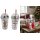 Trinkbecher Glamour "Merry Christmas" (2er Set) H:20 cm mit Strohhalm - Becher Weihnachten, Weihnachtsmann und Weihnachtsbaum, Wichtelgeschenk