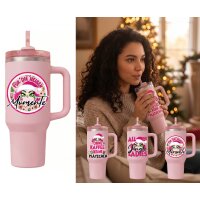 XXL Thermobecher X-Miss pink "Für die...