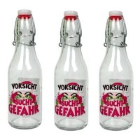 Glas Flasche X-Miss Weihnachten (3er Set) 250 ml mit...